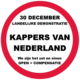 landelijke demonstratie compensatie kappers van Nederland