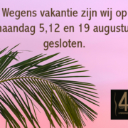 3 maandagen in augustus gesloten